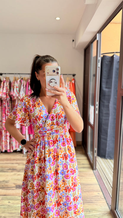 Robe longue Lise CURVY (dos ouvert)