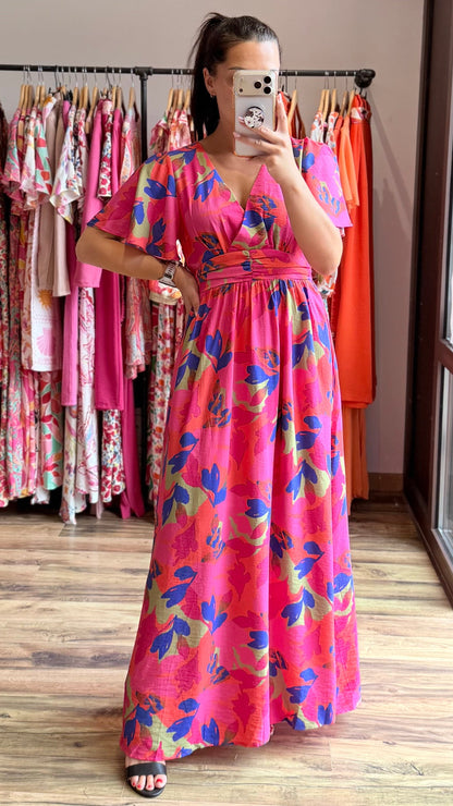 Robe longue Judith CURVY (dos ouvert) (PRÉCOMMANDE EXPÉDITION 16/06)