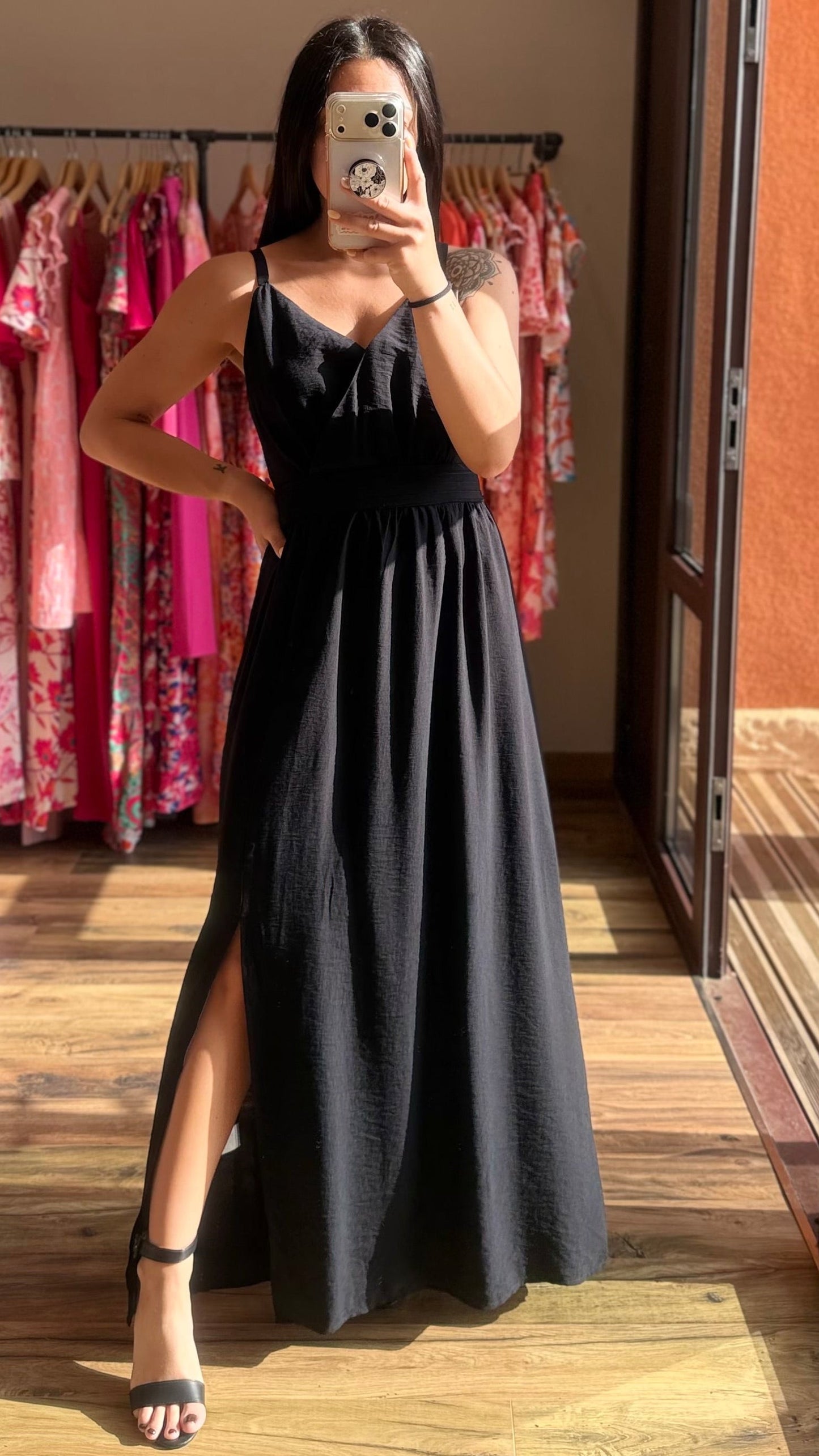 Ropa larga Molly negra CURVY