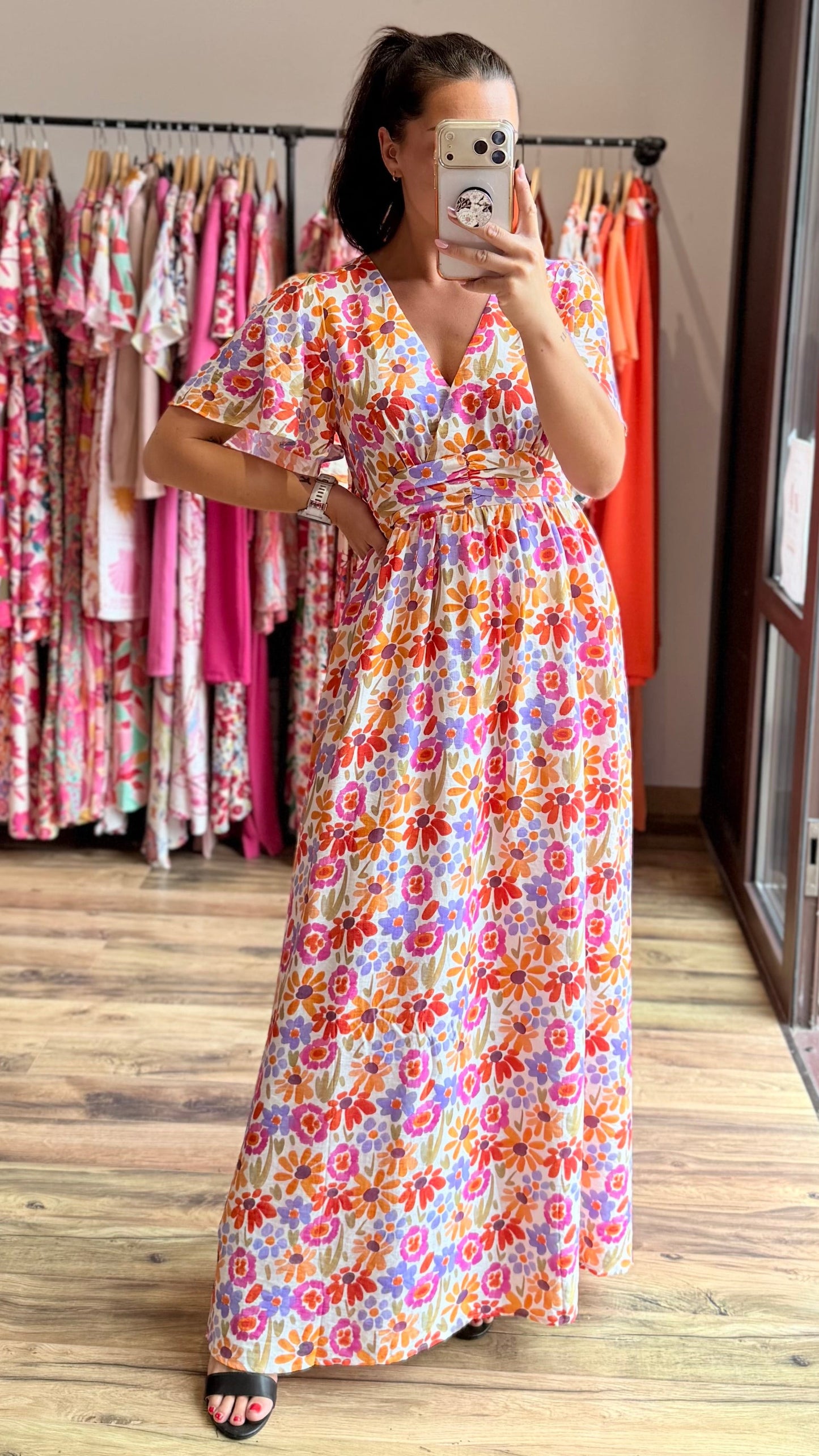 Robe longue Lise CURVY (dos ouvert)