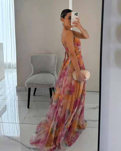 Giselle | Maxi-Vestido Encantador con Estampado Floral