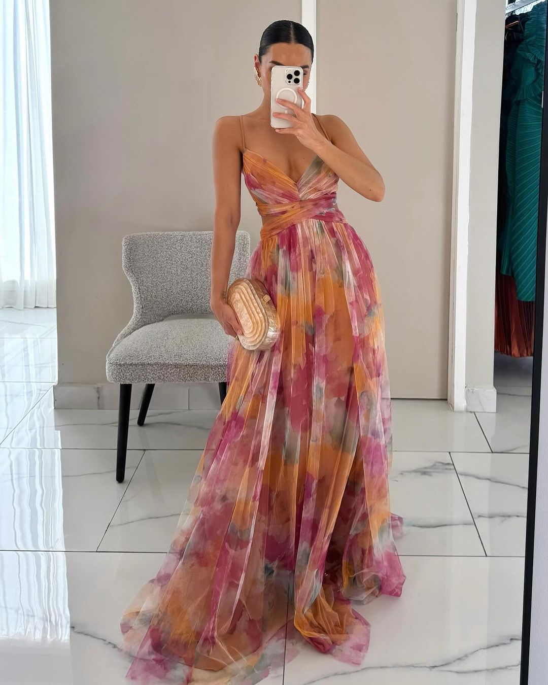 Giselle | Maxi-Vestido Encantador con Estampado Floral
