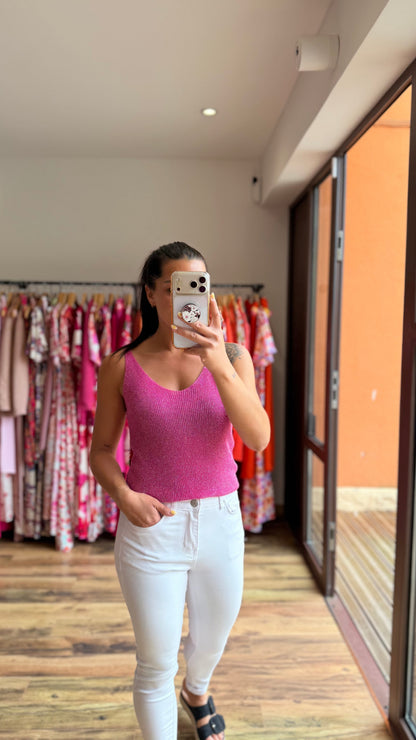 Top Afida fucsia CURVY