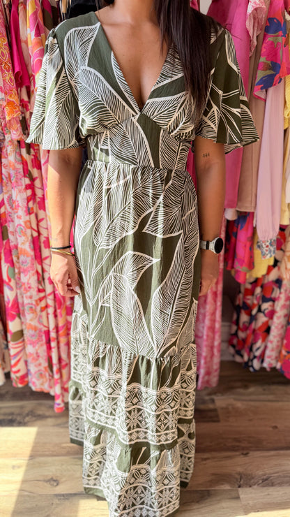 Adriana – Vestido largo kaki