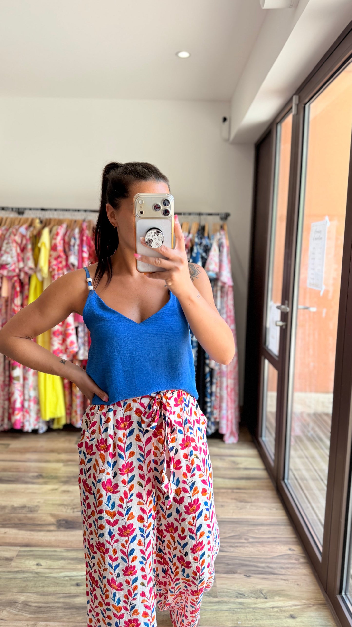 Top perlas azul