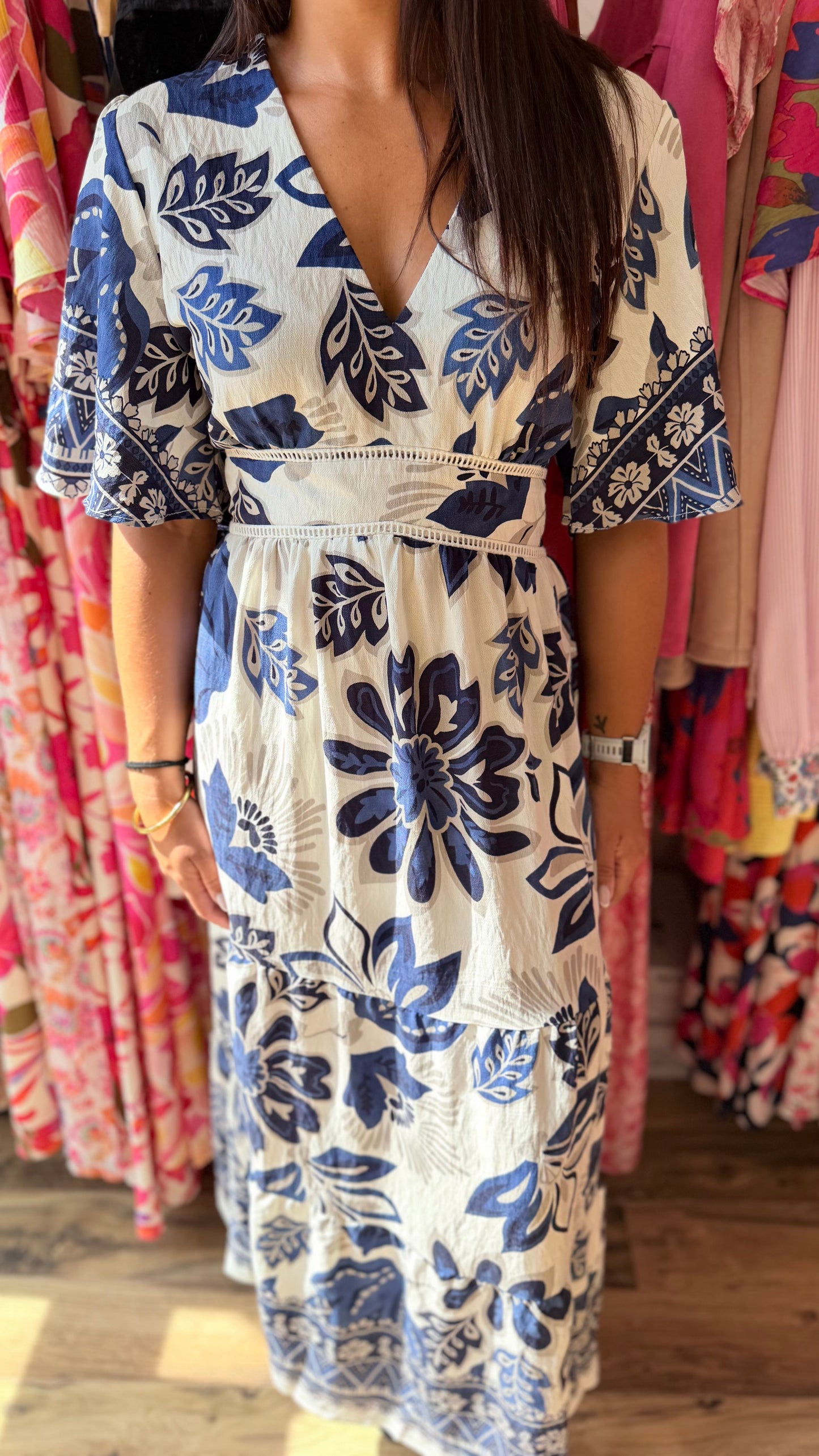 Helena – Vestido largo marino