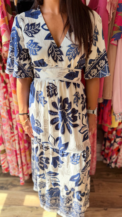 Helena – Vestido largo marino