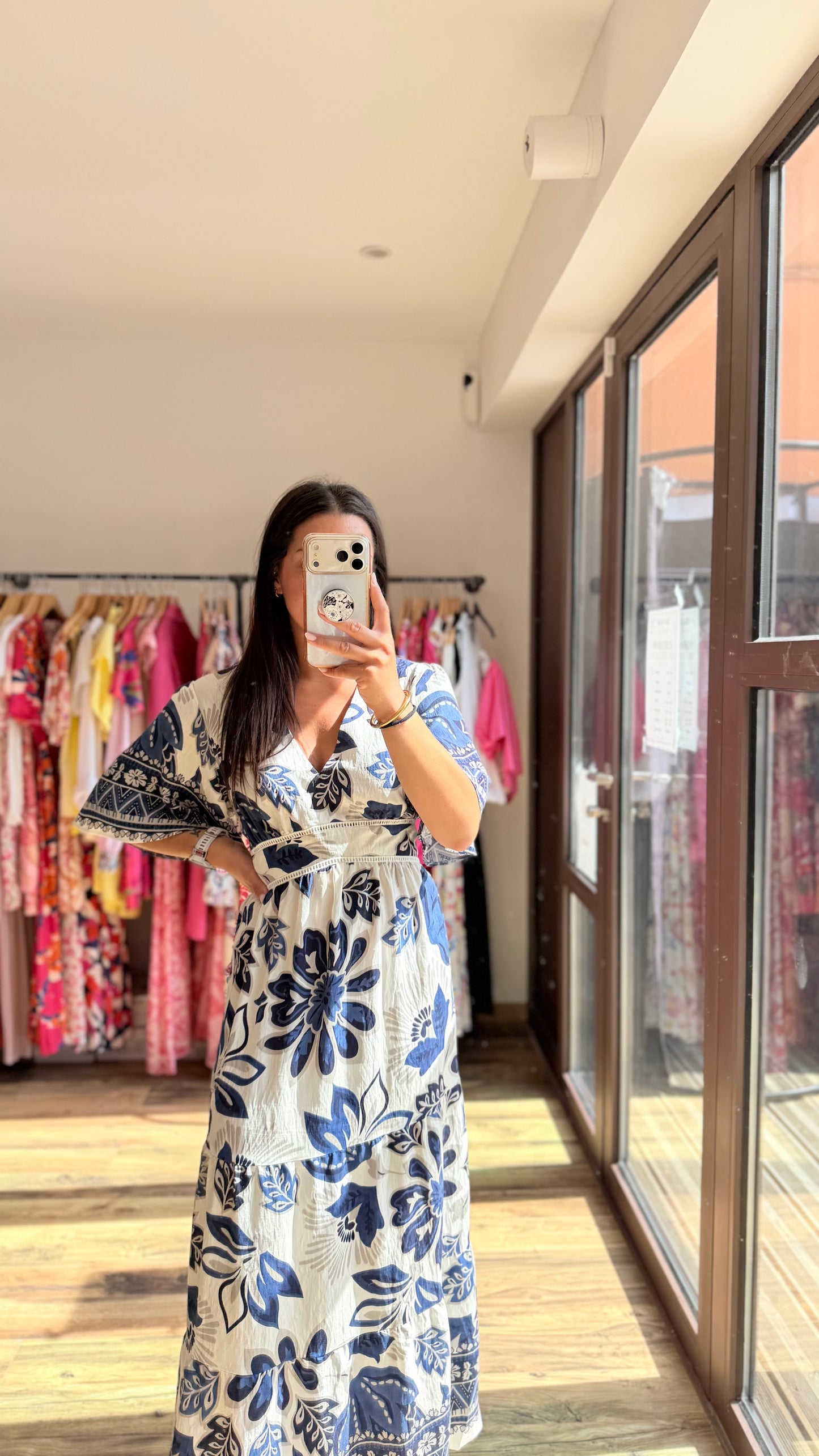 Helena – Vestido largo marino