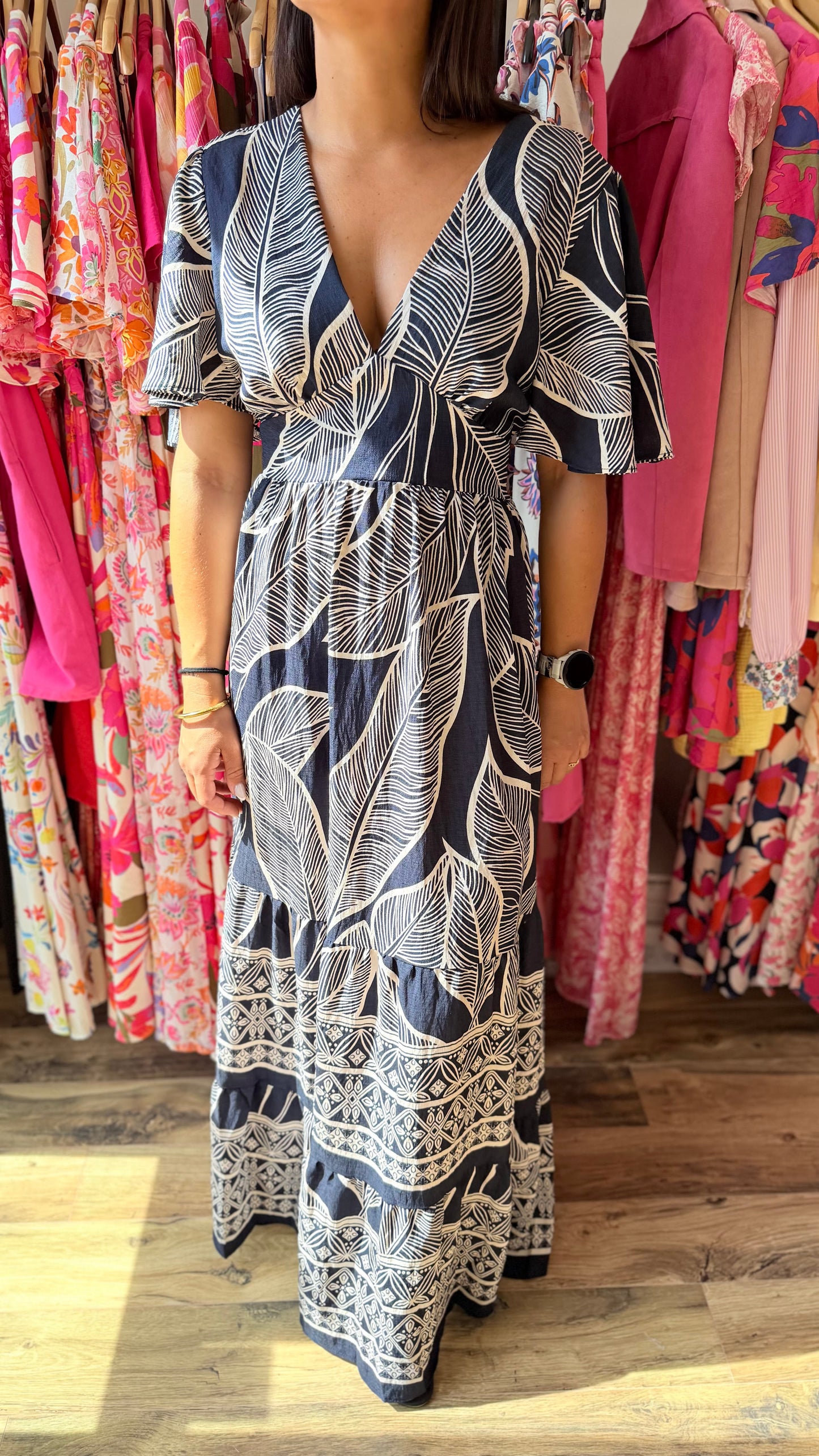 Adriana – Vestido largo marino