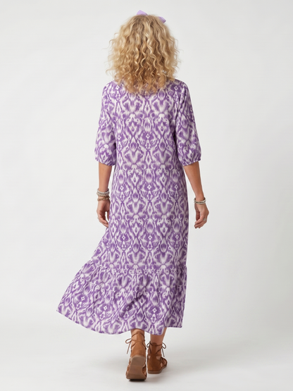 Penélope | Vestido Midi con Nudo Impreso