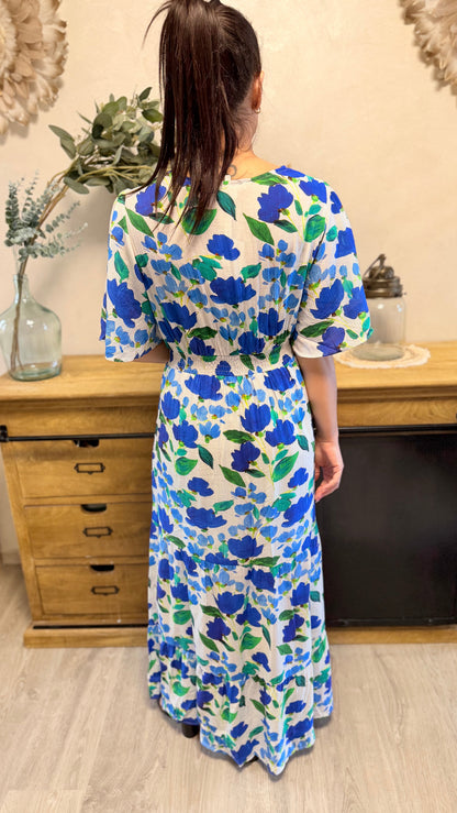Vestido largo Cassandre azul CURVY