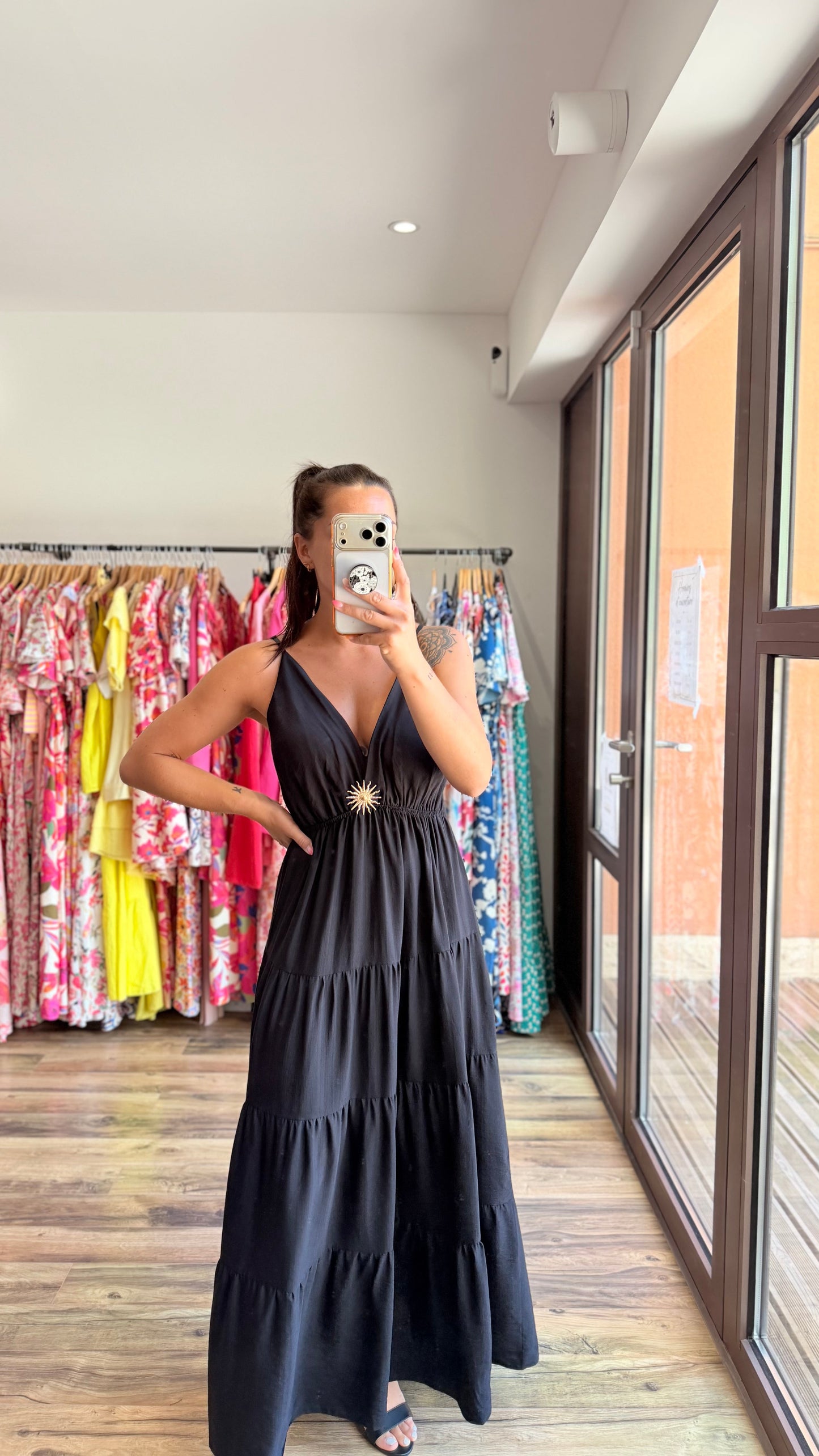 Ropa larga Soleil negro CURVY