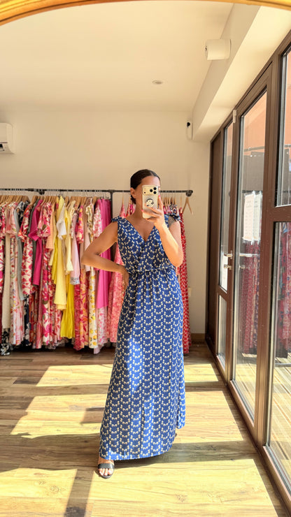 Robe longue Mahé CURVY azul