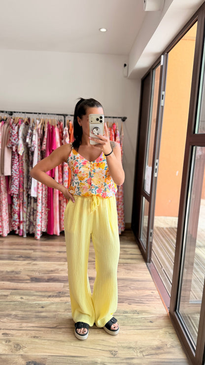 Top Hugo amarillo CURVY