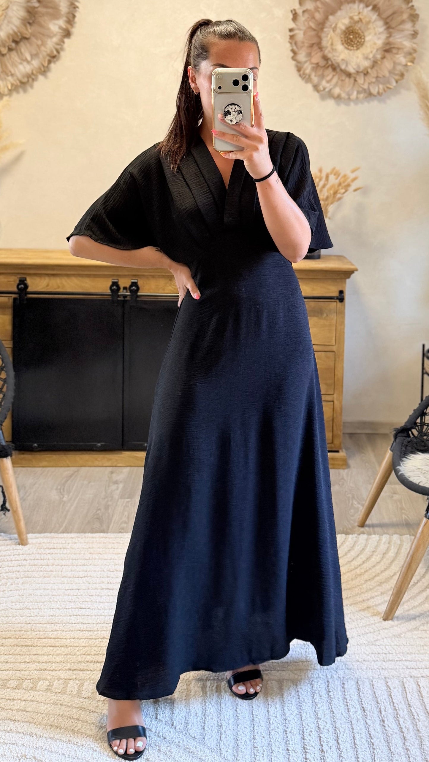 Julia – Vestido largo negro