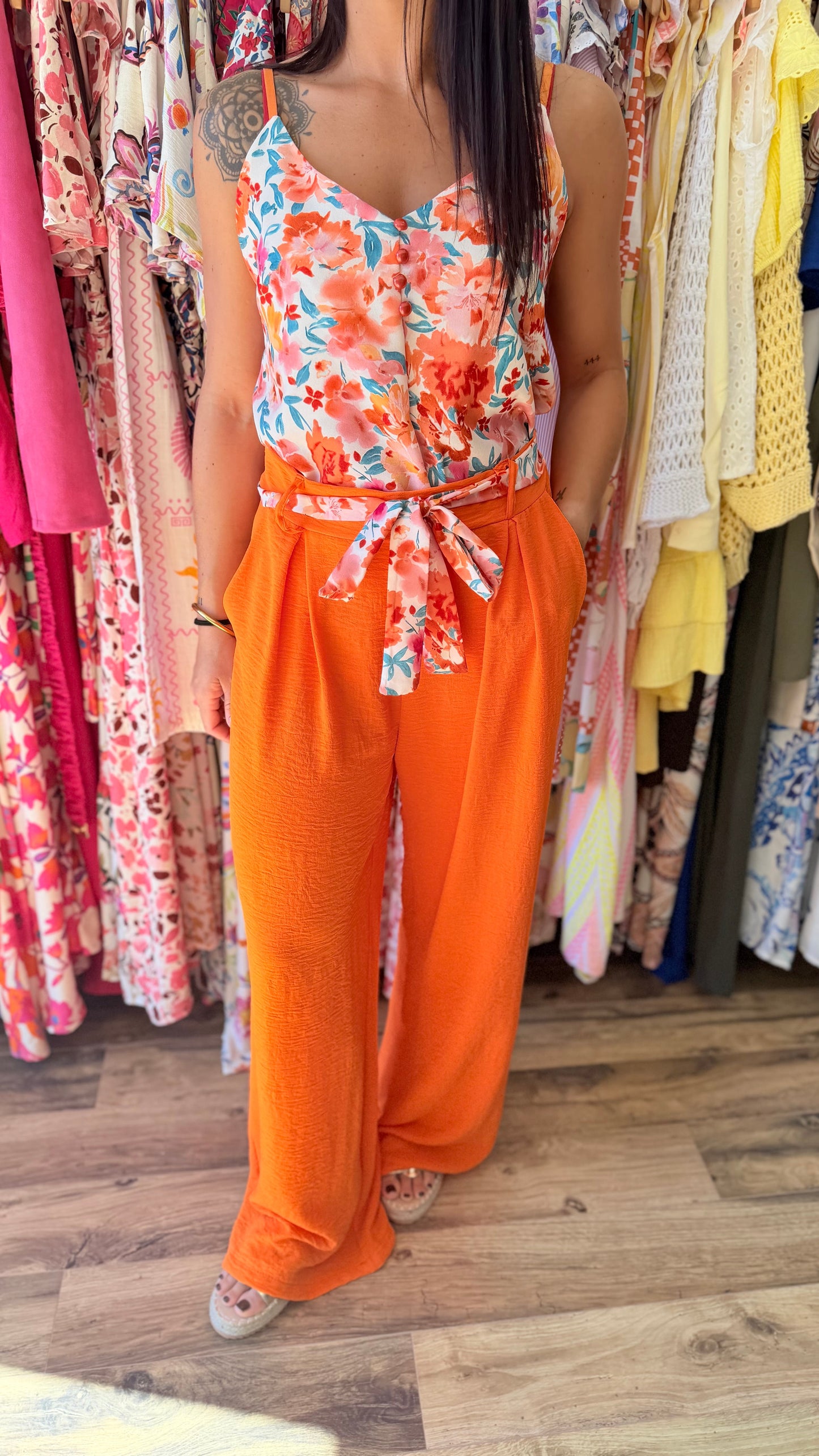 Pantalón Candice naranja CURVY