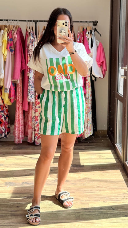 Camiseta Ciao Bella verde CURVY