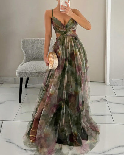 Giselle | Maxi-Vestido Encantador con Estampado Floral