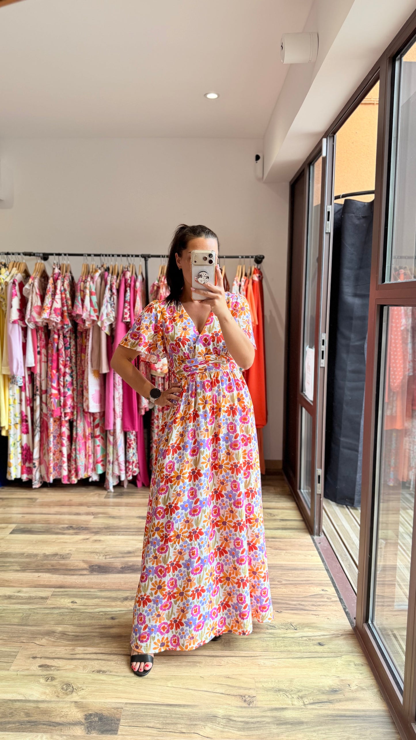 Robe longue Lise CURVY (dos ouvert)