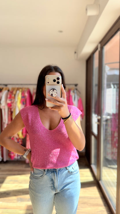 Top Milane fucsia CURVY