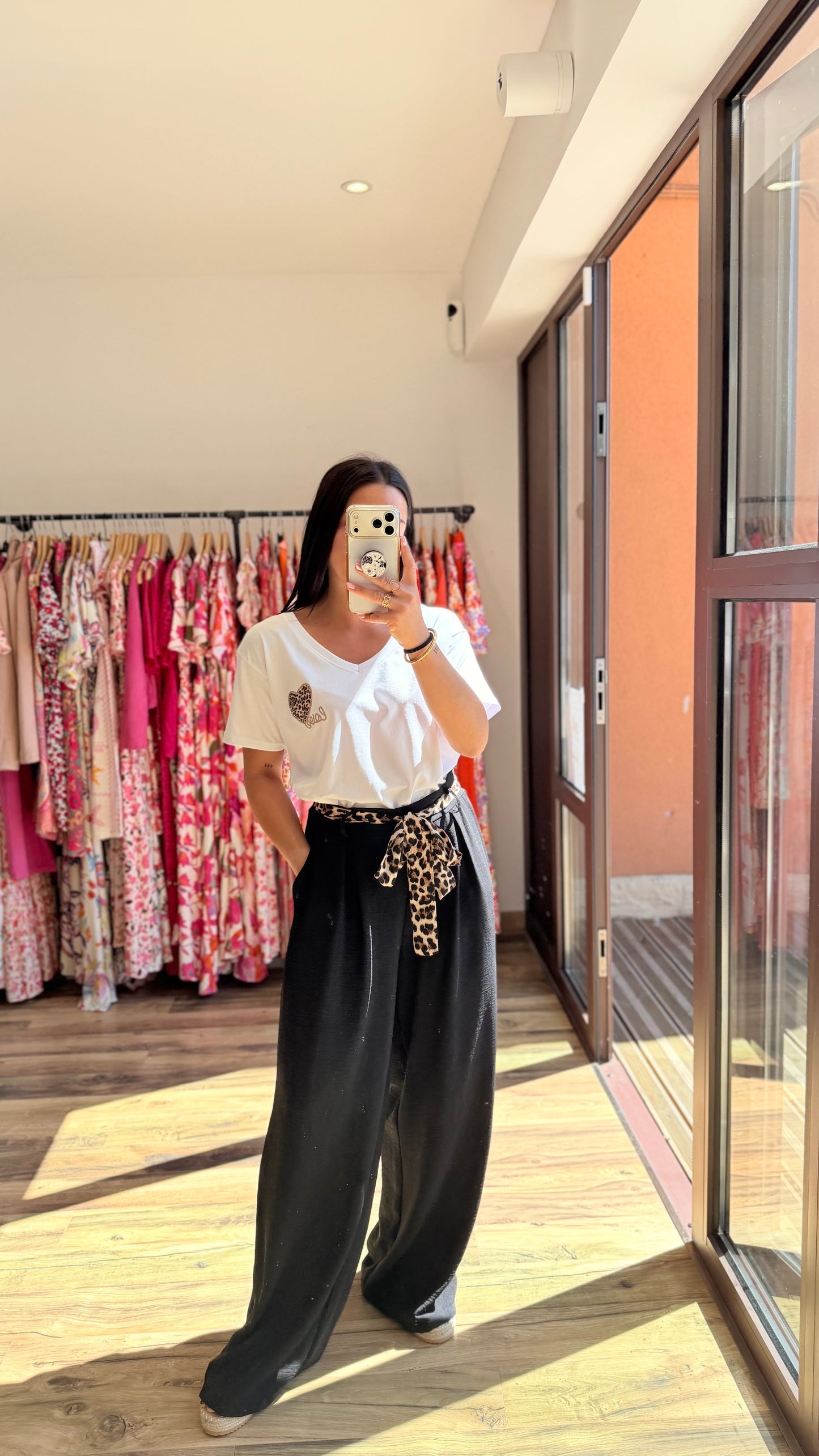 Pantalón Candice negro leopardo Curvy