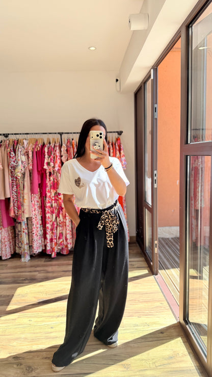 Pantalón Candice negro leopardo Curvy