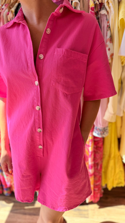 Combinaison Iago CURVY fucsia