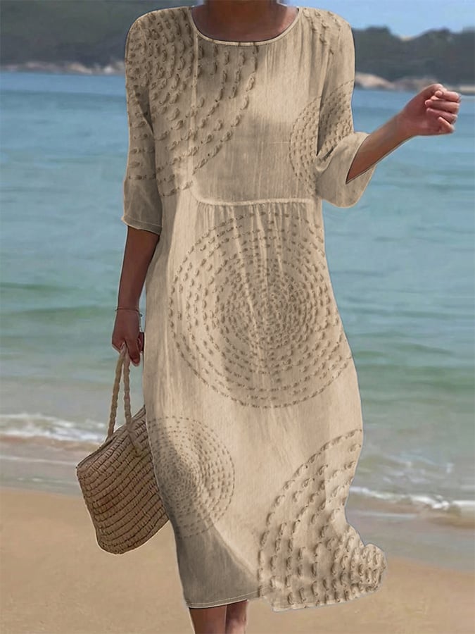 Vestido casual de mujer bordado