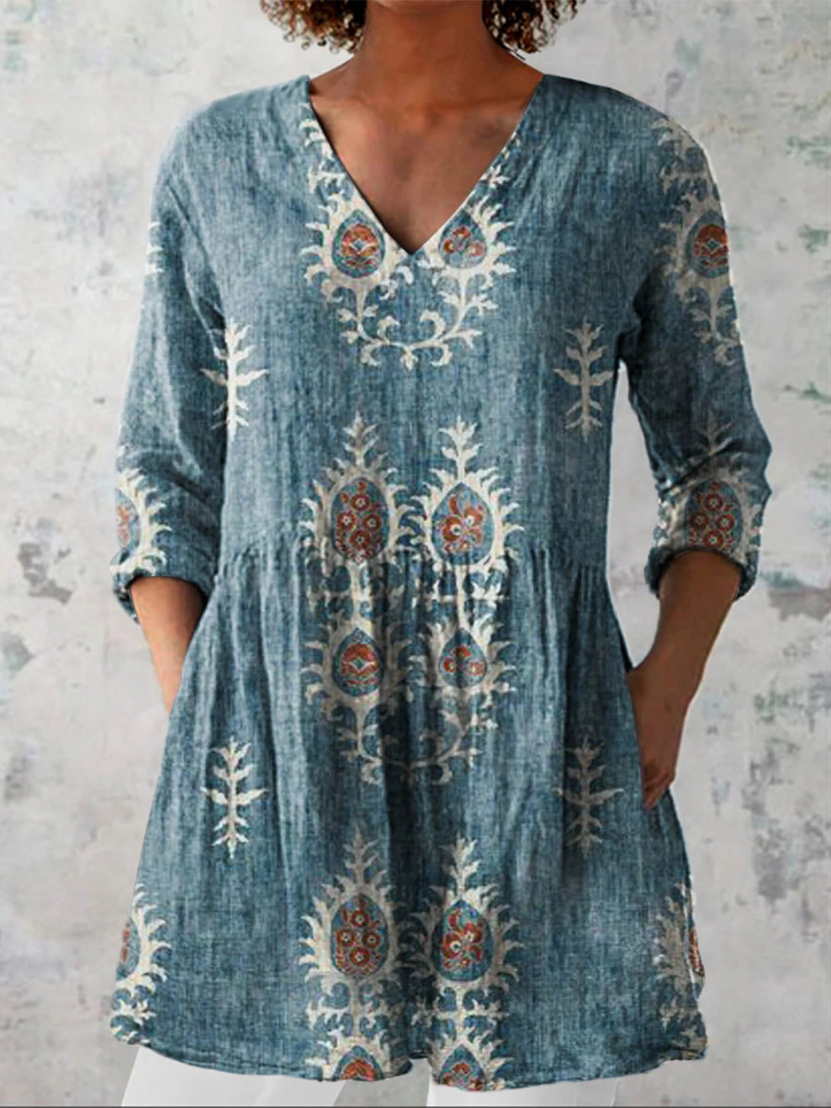 Elise | Blusa Larga con Escote en V