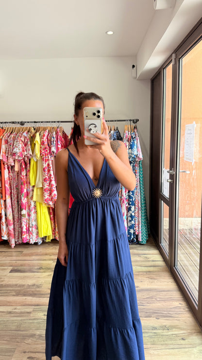 Aroa – Vestido largo marino