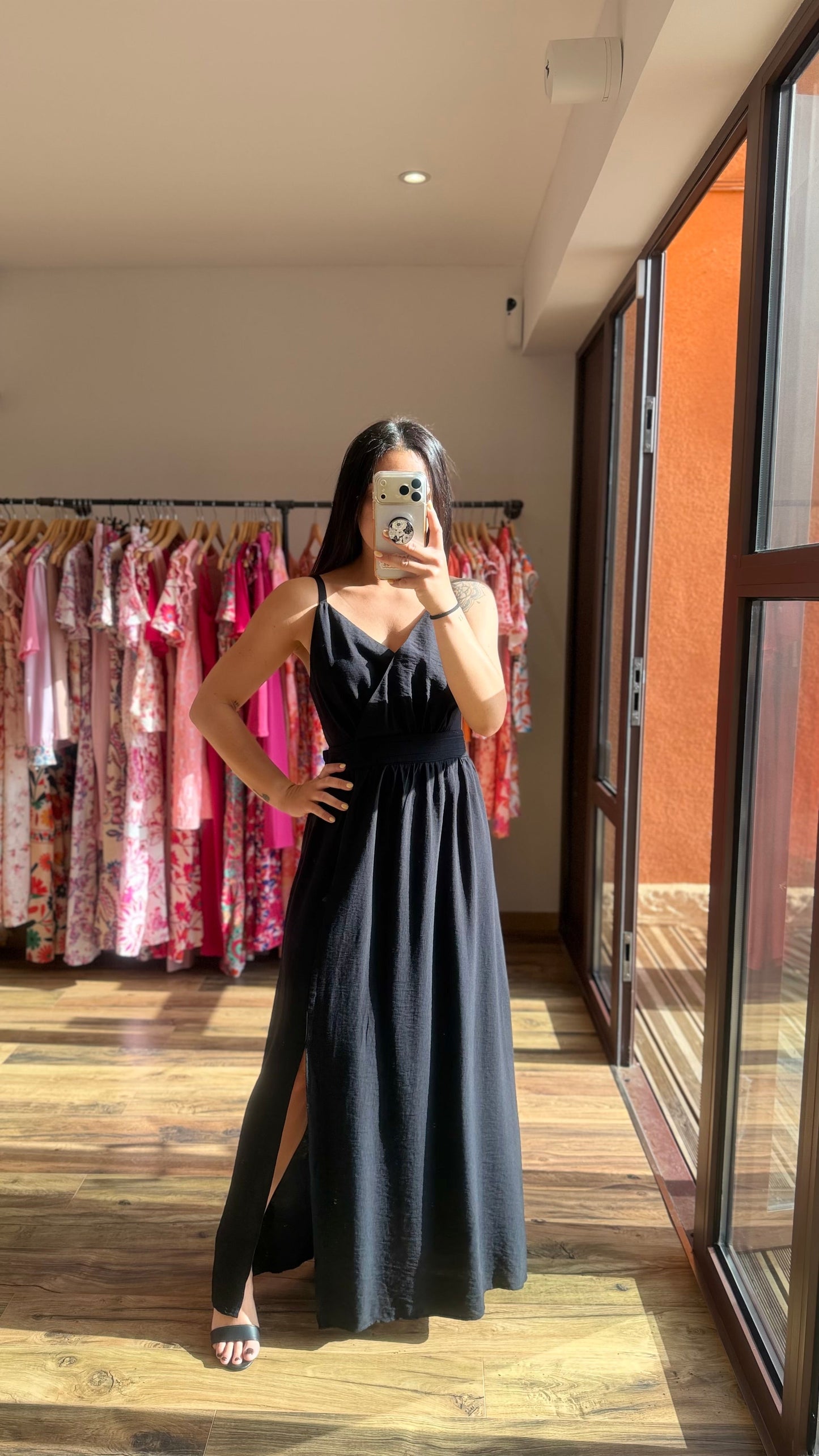 Ropa larga Molly negra CURVY