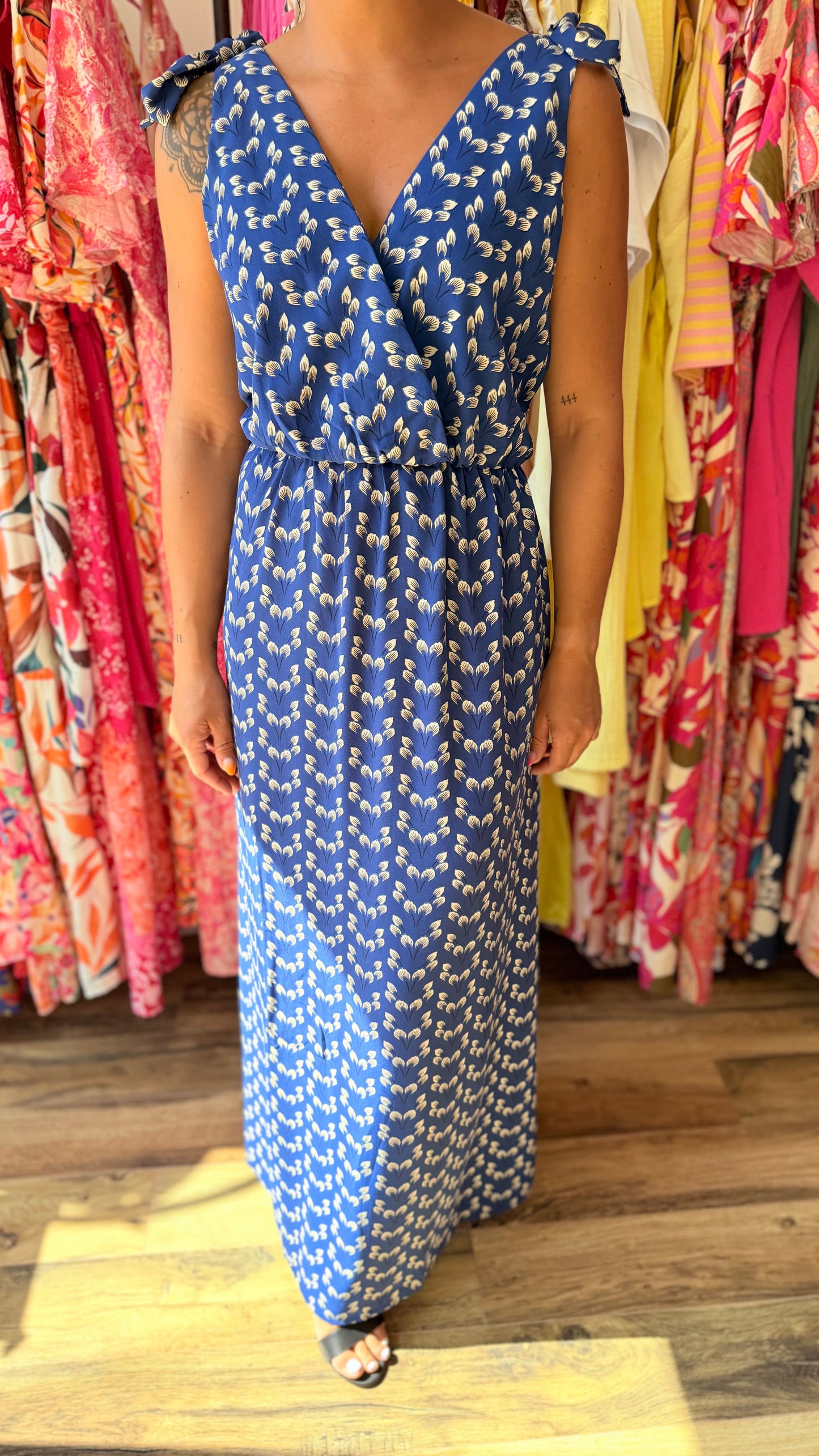 Robe longue Mahé CURVY azul