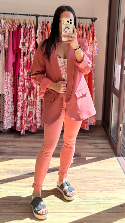 Jean Finda salmón CURVY