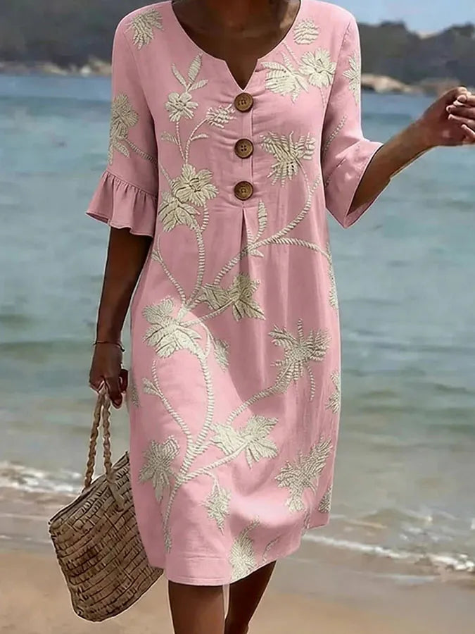 Vestido casual de mujer con estampado floral