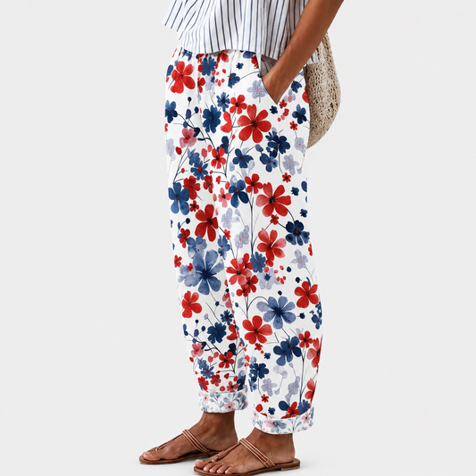 Pantalones Relaxed Coastal Bloom
