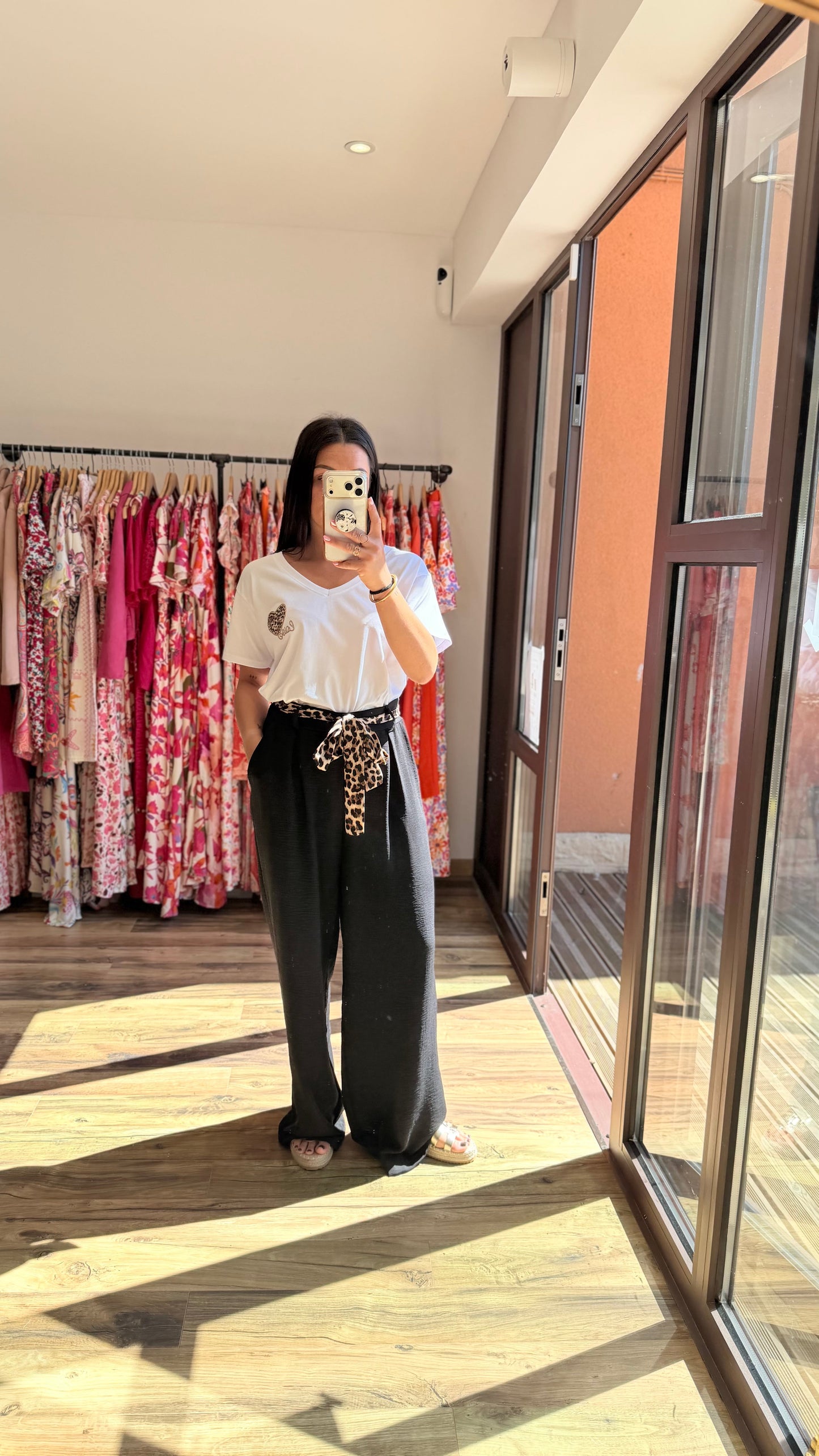 Pantalón Candice negro leopardo Curvy