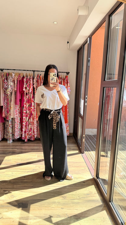 Pantalón Candice negro leopardo Curvy