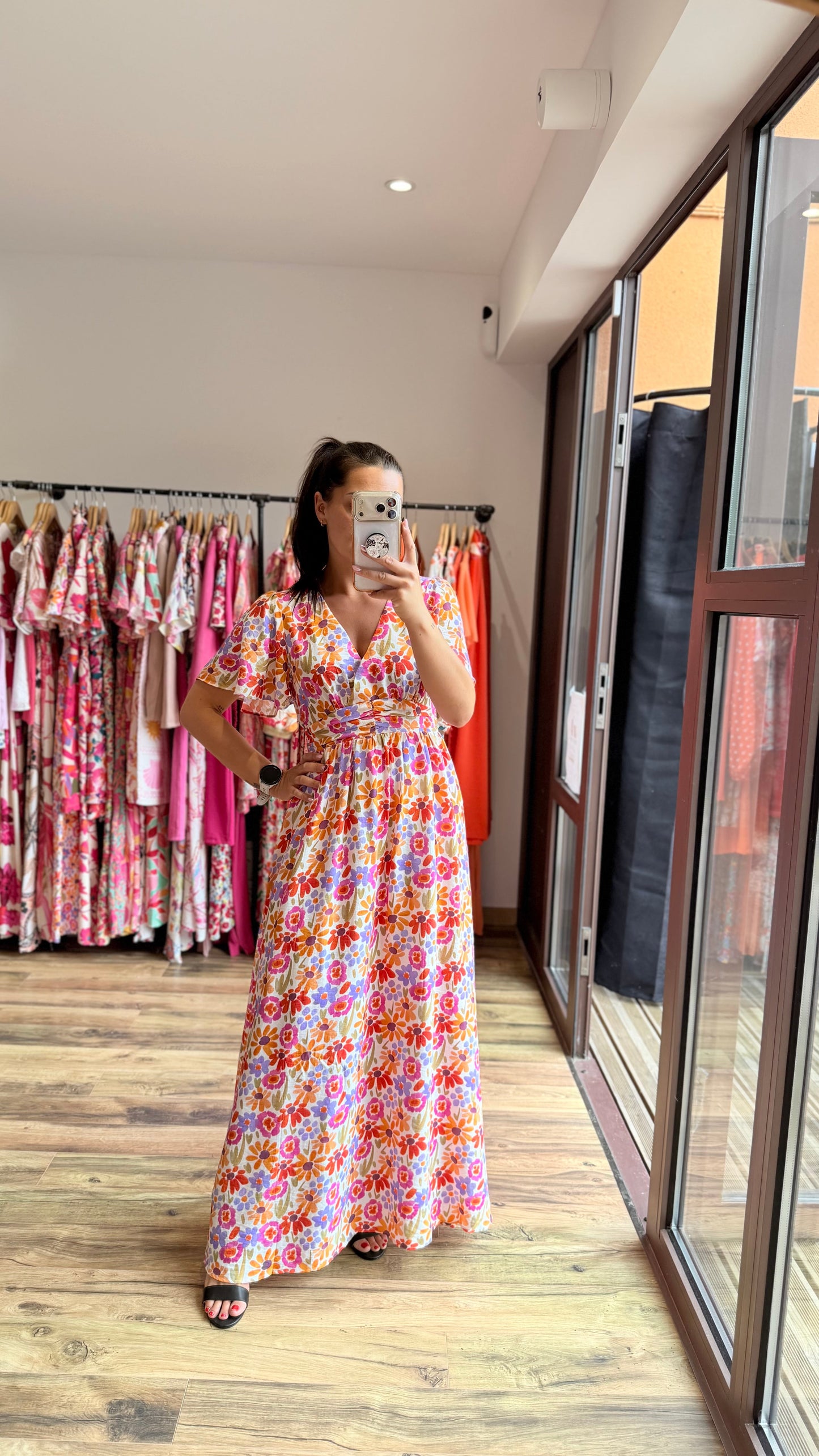 Robe longue Lise CURVY (dos ouvert)