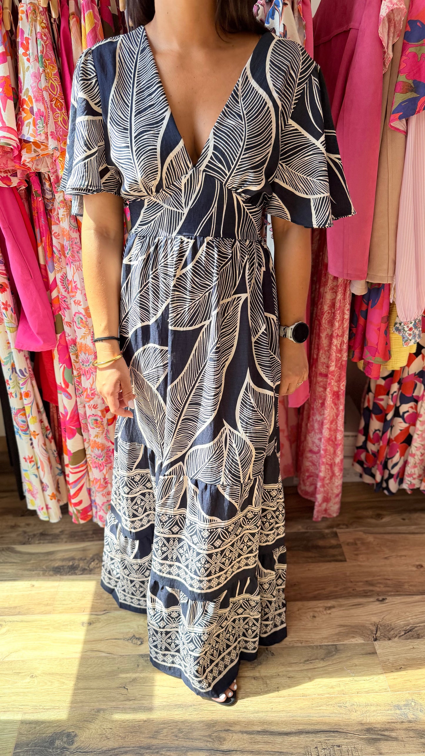 Adriana – Vestido largo marino