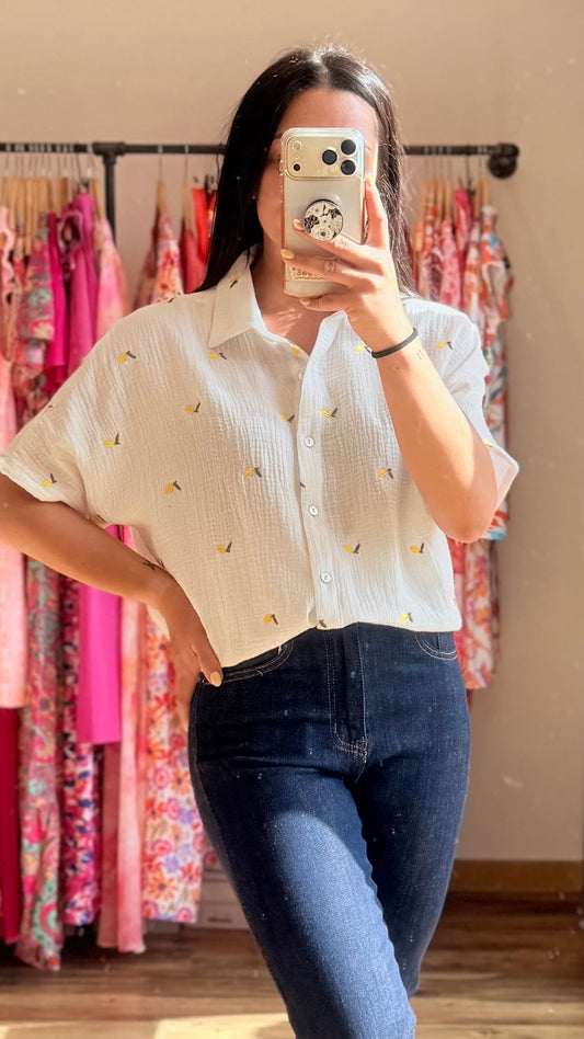 Camisa de gasa limón 🍋 CURVY