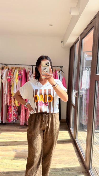 Camiseta Ciao Bella choco CURVY