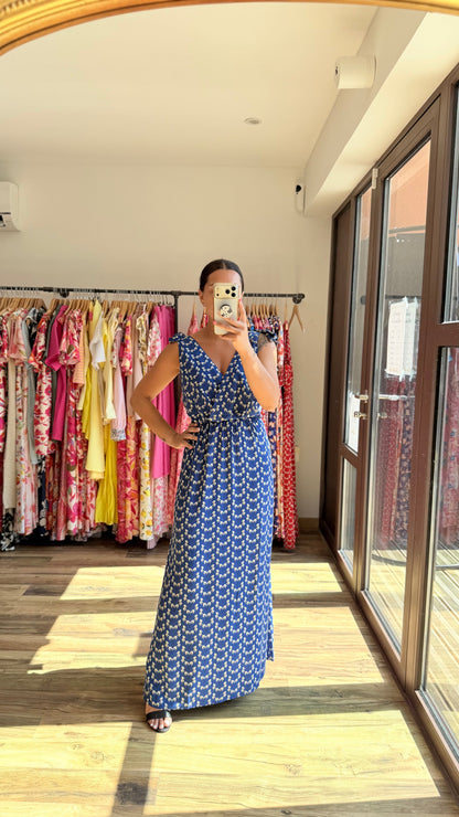 Robe longue Mahé CURVY azul