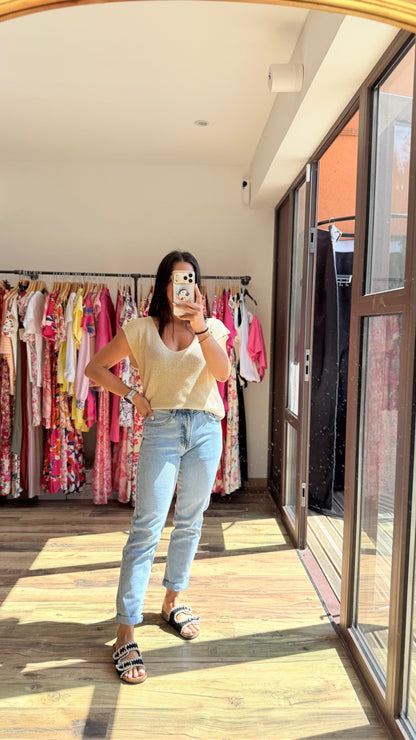 Top Milane dorado CURVY