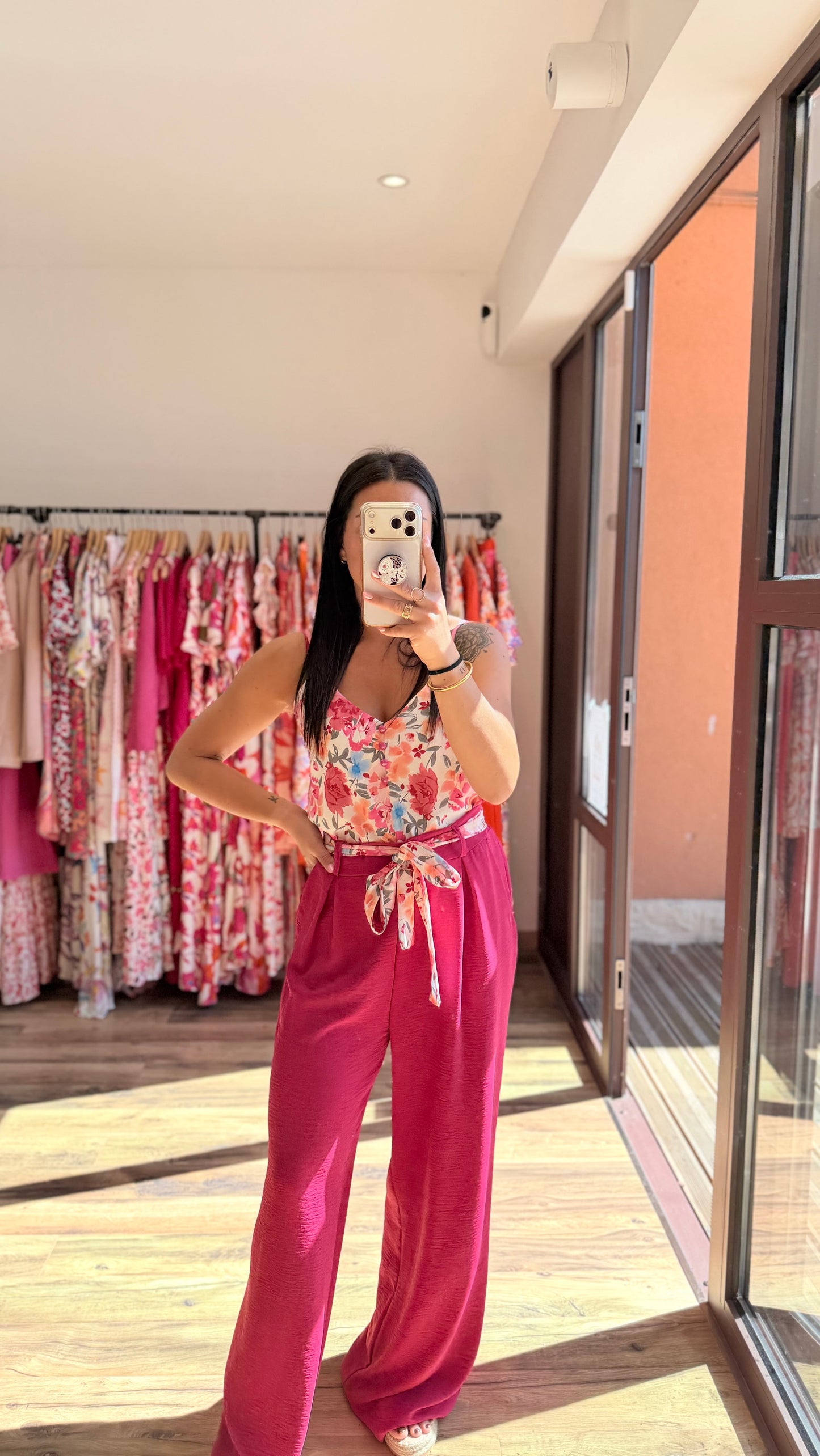Top Hugo rosa fucsia CURVY