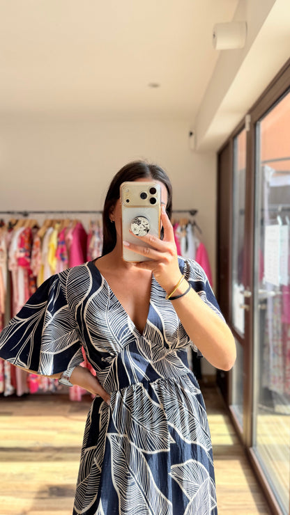 Adriana – Vestido largo marino