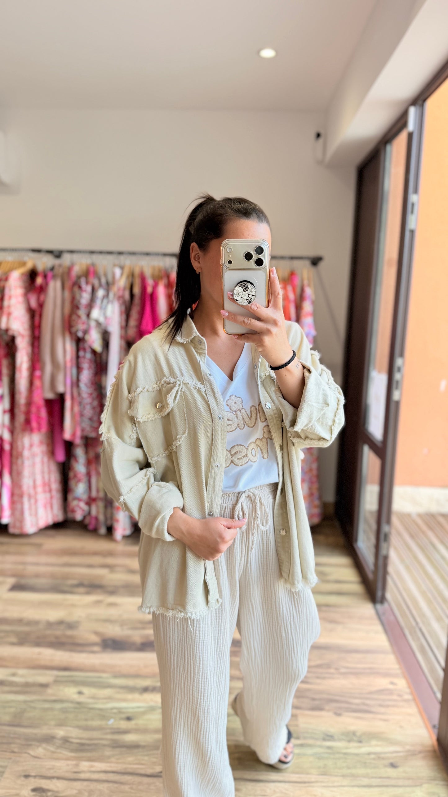 Camiseta la vie en rose beige CURVY