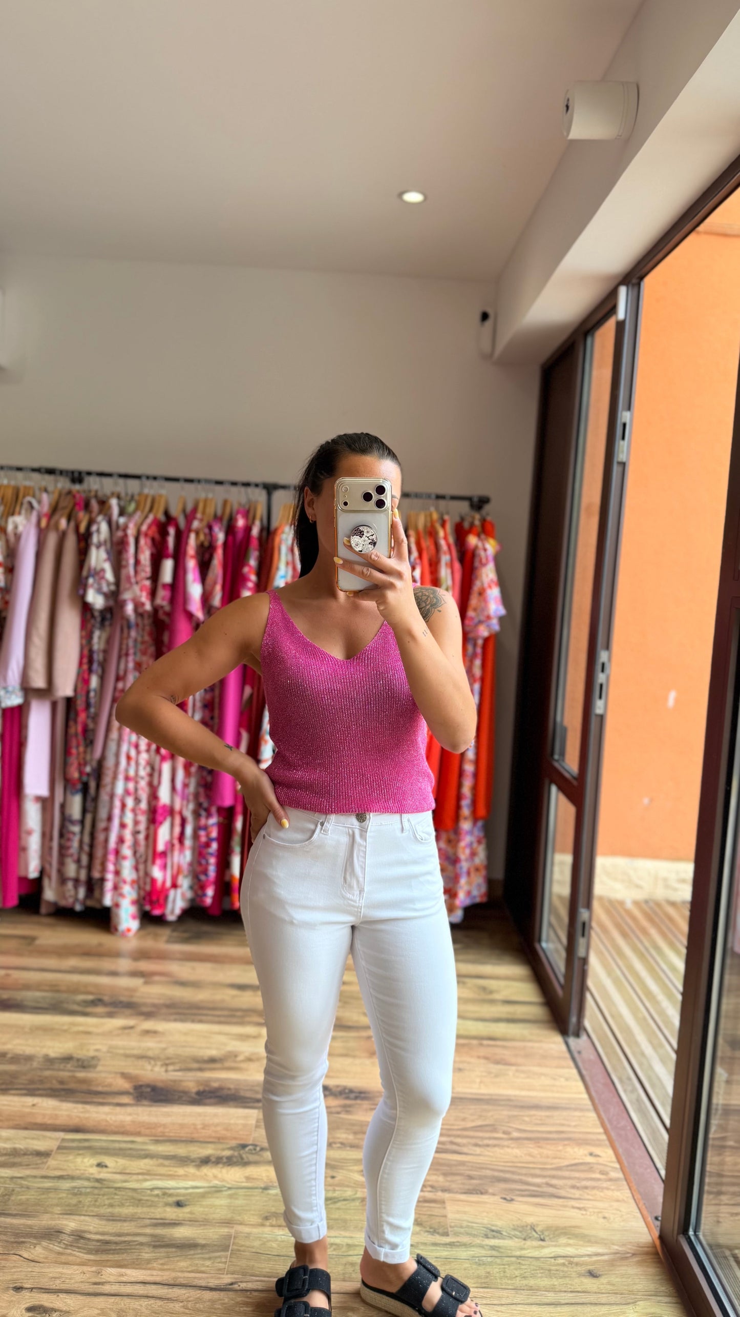 Top Afida fucsia CURVY