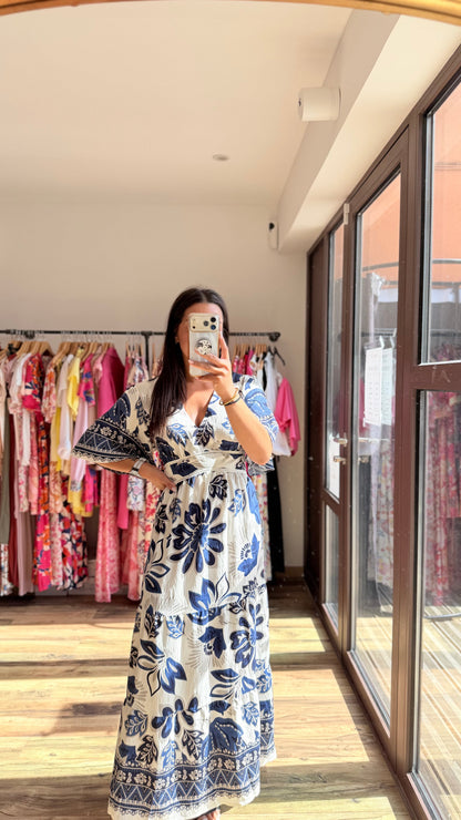 Helena – Vestido largo marino