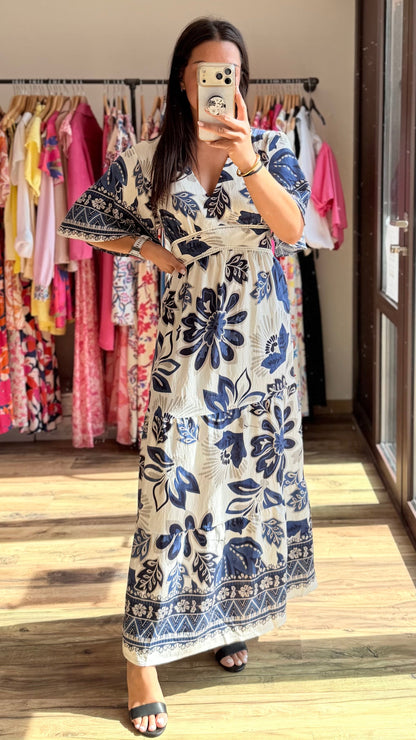 Helena – Vestido largo marino