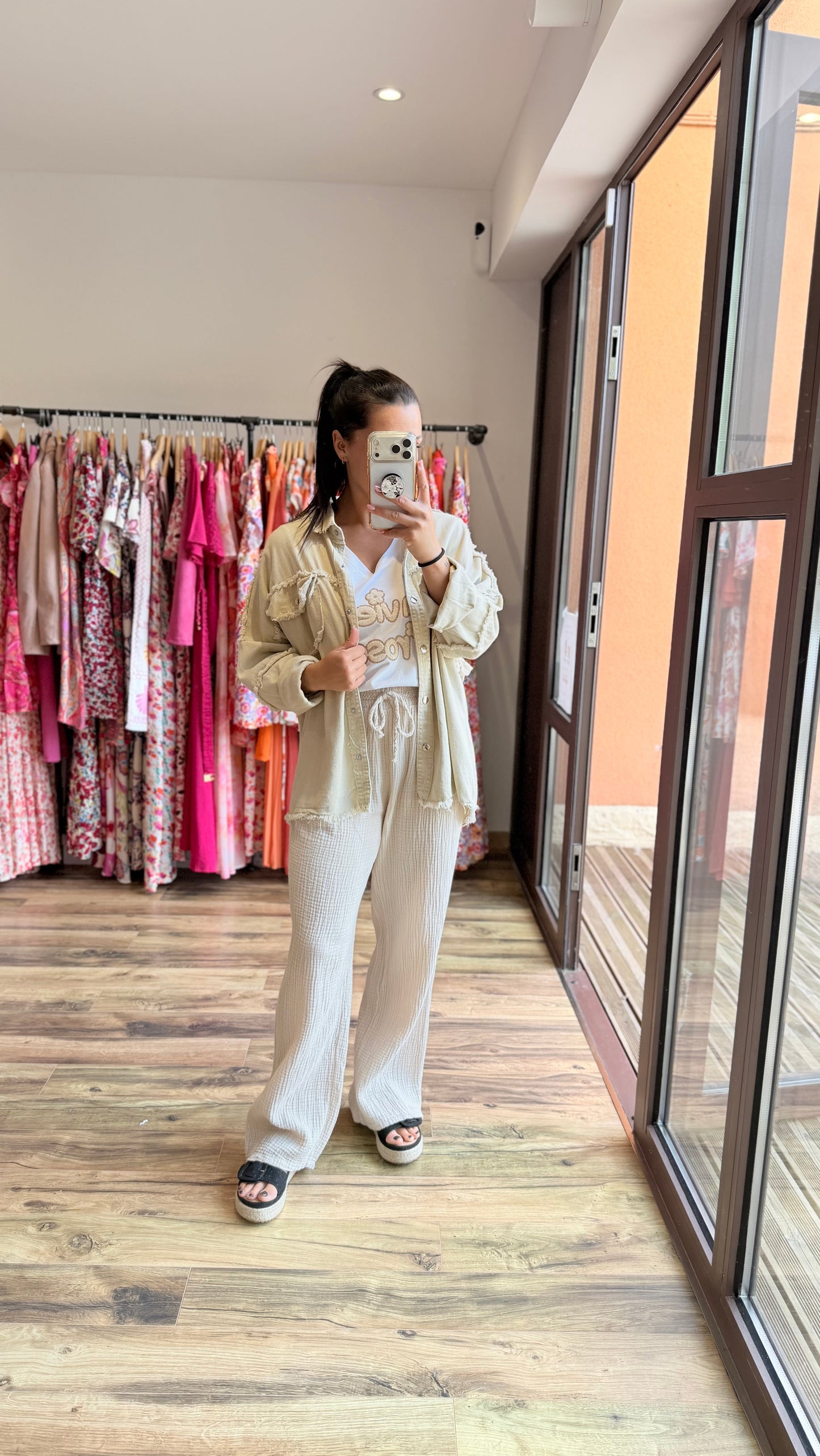 Camiseta la vie en rose beige CURVY